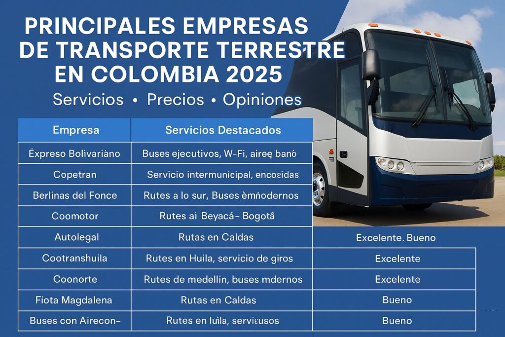 empresas de transporte terresstre en colombia